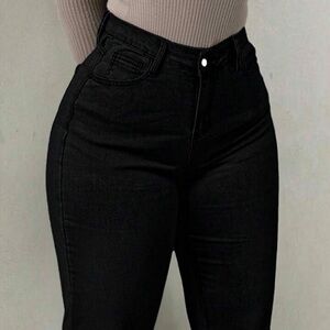 SHEIN High-Rise Black Skinny Jeans